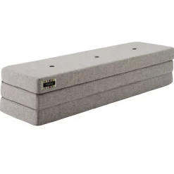 Foldemadras - 3 fold XL, lysegrå/mørkegrå knap Børn Tumlemøbler