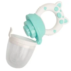 Food feeder (madsut) med blødt greb - Turkis Foodfeeder Og Frugtsut