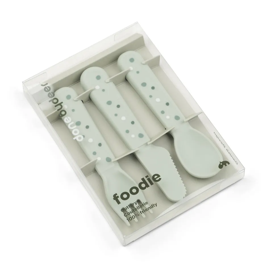 Outlet Foodie bestiksæt Happy dots Grøn Bestik