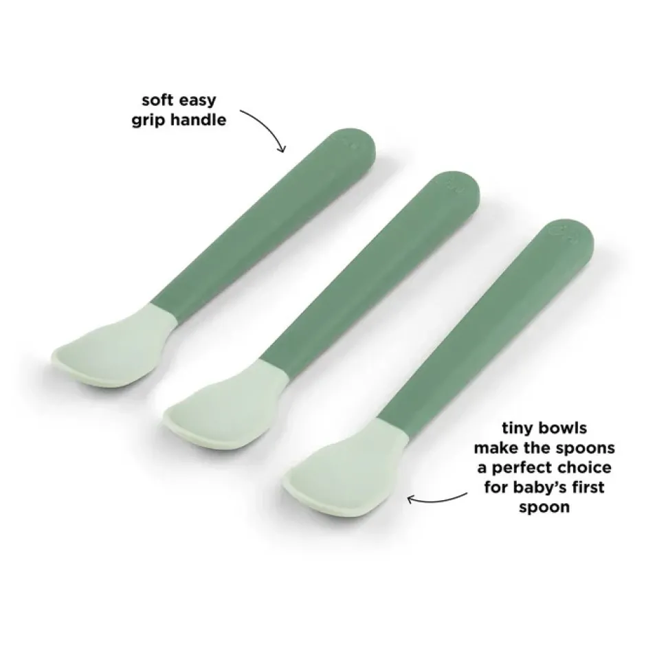 Outlet Foodie easy-grip babyske 3-pak Grøn Bestik