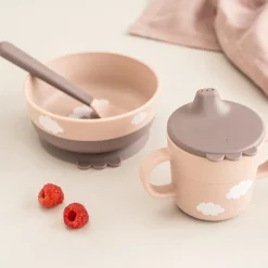 Sale Foodie første spisesæt 3 dele - Happy clouds Pudder Service