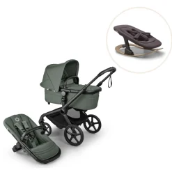 Discount Fox 5 Renew complete inkl. Giraffe bouncer - forest green/tornado grey Vognpakker