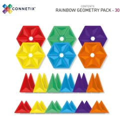 Clearance Geometry Pack - magnetsæt 30 dele - rainbow Magnetlegesæt