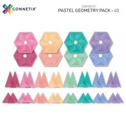 Best Geometry Pack - magnetsæt 40 dele - pastel Magnetlegesæt