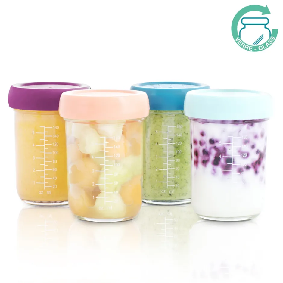 Best Glas madbøtter - 4x 220ml Madopbevaring