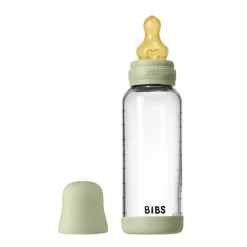 Hot Glass baby bottle latex 240 ml sage Sutteflasker