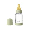 Sale Glass baby bottle latex 120 ml sage Sutteflasker