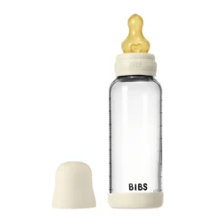 Glass baby bottle latex 240 ml ivory Sutteflasker