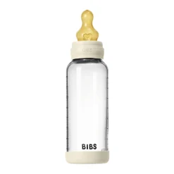 Glass baby bottle latex 240 ml ivory Sutteflasker