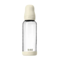 Glass baby bottle latex 240 ml ivory Sutteflasker