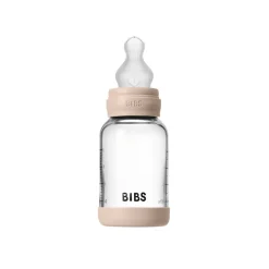 Outlet Glass baby bottle silicone 120 ml blush Sutteflasker