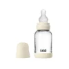 Glass baby bottle silicone 120 ml ivory Sutteflasker