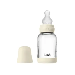 Glass baby bottle silicone 120 ml ivory Sutteflasker