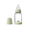 Outlet Glass baby bottle silicone 120 ml sage Sutteflasker