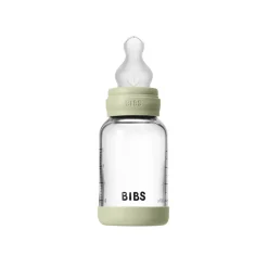 Outlet Glass baby bottle silicone 120 ml sage Sutteflasker