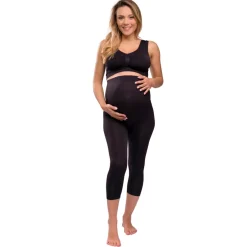 Clearance Graviditets leggings m. støtte 3/4 længde sort Leggings/Strømpebukser