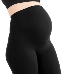 Clearance Graviditets leggings m. støtte 3/4 længde sort Leggings/Strømpebukser