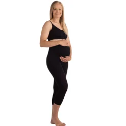 Clearance Graviditets leggings m. støtte 3/4 længde sort Leggings/Strømpebukser