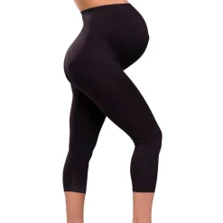 Clearance Graviditets leggings m. støtte 3/4 længde sort Leggings/Strømpebukser