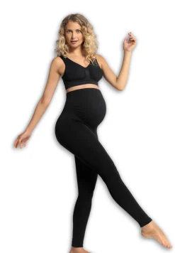 Graviditets leggings m. støtte (Recycled) sort xl Leggings/Strømpebukser