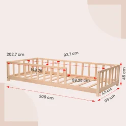 Gulvseng, 90x200 cm. Børn Juniorsenge