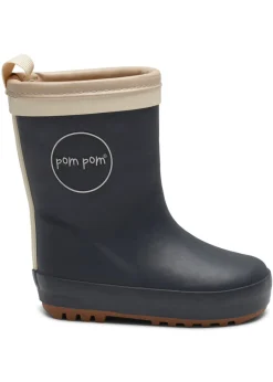 Clearance Gum støvle thermo - navy Lange Termostøvler