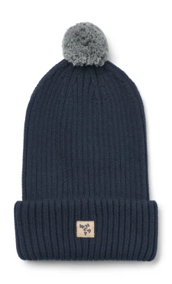 Outlet Habar Strikket Hue - Ink melange Elefanthuer & Huer