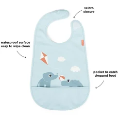 Discount Hagesmæk m/Velcro Playground Blå Hagesmække