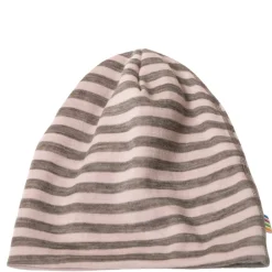 Discount Hat, dobbelt lags - Pink Stripe Uldhuer, Uldvanter & Uldfutter