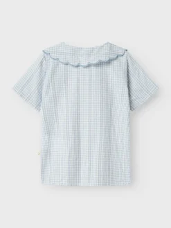 Clearance Hazelle kortærmet løs skjorte - ZEN BLUE Skjorter