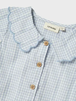 Clearance Hazelle kortærmet løs skjorte - ZEN BLUE Skjorter