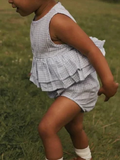 Hot Hazelle sommerdragt uden ærmer - ZEN BLUE Shortssæt