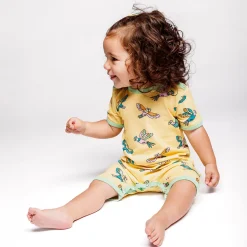 Heldragt kortærmet - Custard Bodystocking Kortærmet