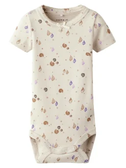 New Hiline Kortærmet Body - SANDSHELL Bodystocking Kortærmet