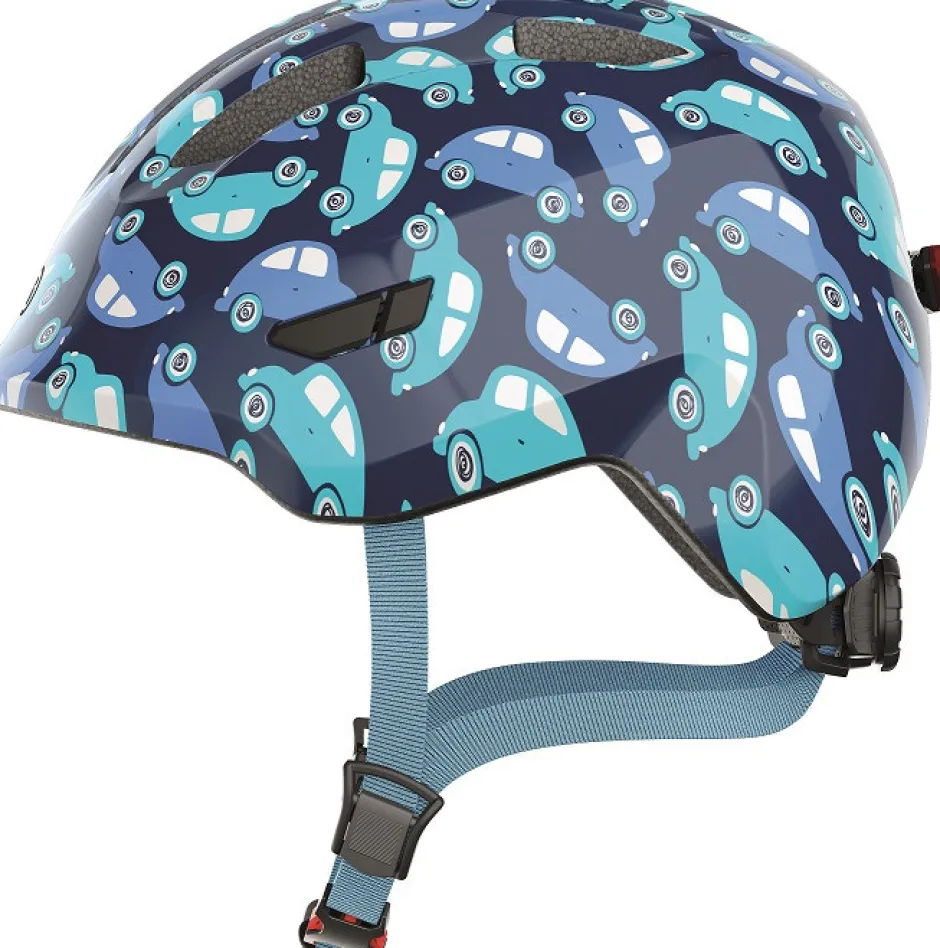 Online Hjelm Smiley 3.0 LED, blue car*, M Cykelhjelme & Tilbehør|Cykelstole & Hjelme