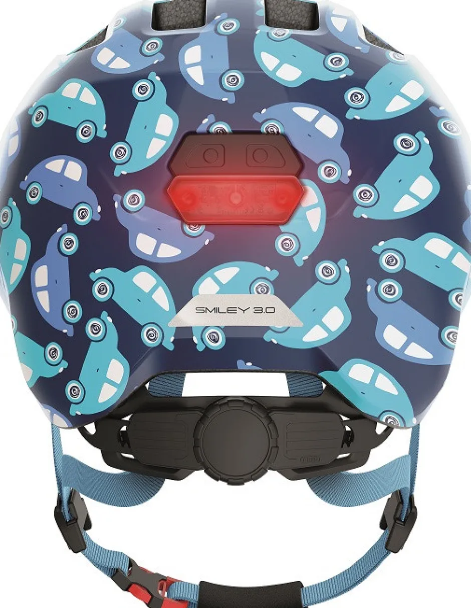 Online Hjelm Smiley 3.0 LED, blue car*, M Cykelhjelme & Tilbehør|Cykelstole & Hjelme