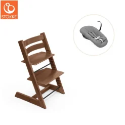 Discount Højstol bøg inkl. newborn sæt - Warm brown Børn Højstole Med Tilbehør