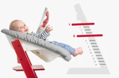 Online Højstol bøg inkl. newborn sæt - serene pink Børn Højstole Med Tilbehør