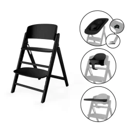 Online Højstol, Click&fold 4i1 sæt, Stunning Black Børn Højstole Med Tilbehør