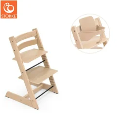 New Højstol inkl. babysæt - eg natur Børn Højstole Med Tilbehør