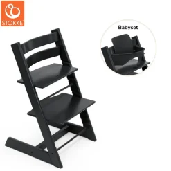 Hot Højstol inkl. babysæt - sort Børn Højstole Med Tilbehør