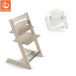 Best Højstol inkl. babysæt - whitewash Børn Højstole Med Tilbehør