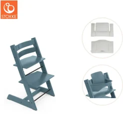 Hot Højstol inkl. babysæt og hynde - fjord blå Børn Højstole Med Tilbehør