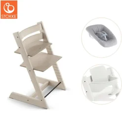 Clearance Højstol inkl. newborn sæt og babysæt - whitewash Børn Højstole Med Tilbehør