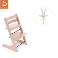 New Højstol inkl. sele - serene pink Børn Højstole Med Tilbehør