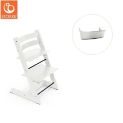 Clearance Højstol inkl. storage opbevaring - hvid Børn Højstole Med Tilbehør