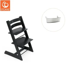 Online Højstol inkl. storage opbevaring - sort Børn Højstole Med Tilbehør
