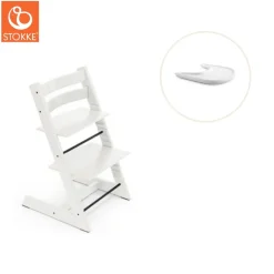 Højstol inkl. tray - hvid/hvid Børn Højstole Med Tilbehør