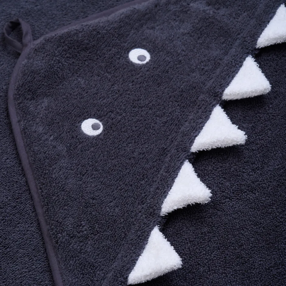 Online Håndklæde med hætte - Odyssey Gray - 83*83 cm Børn Badekåber & Håndklæder