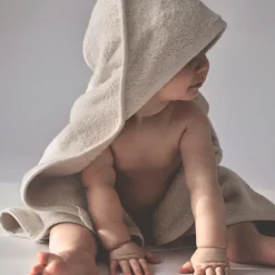 Online Håndklæde med hætte, Vanilla Ice, 100x100cm Børn Badeslag & Ponchoer